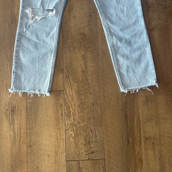 Abercrombie & Fitch High Rise Skinny Jeans 28/6R NWT Light Wash Distressed - Picture 4 of 10